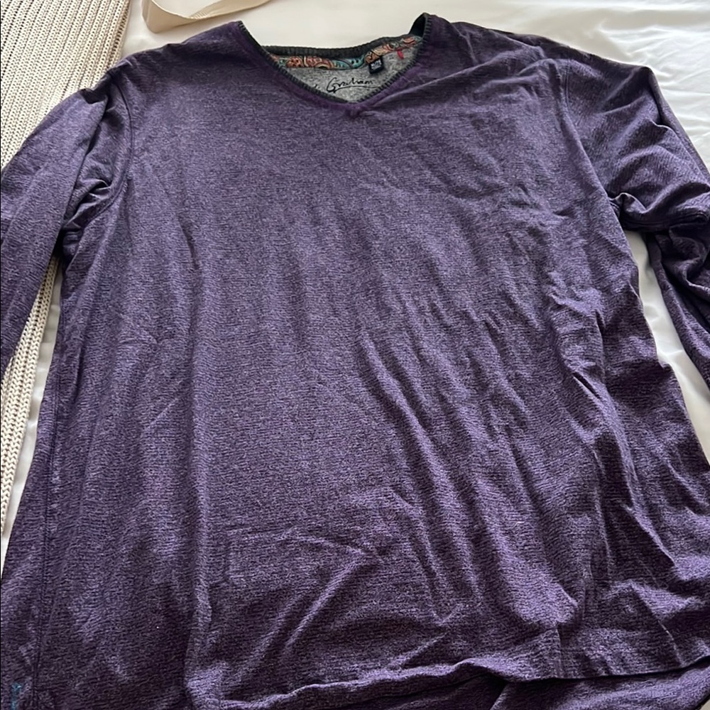 Robert Graham Purple Long Sleeve Tee